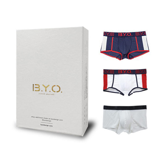 B.Y.O.｜Beyourown x Classic 四角內褲 舒適禮盒組 (3入) XL號